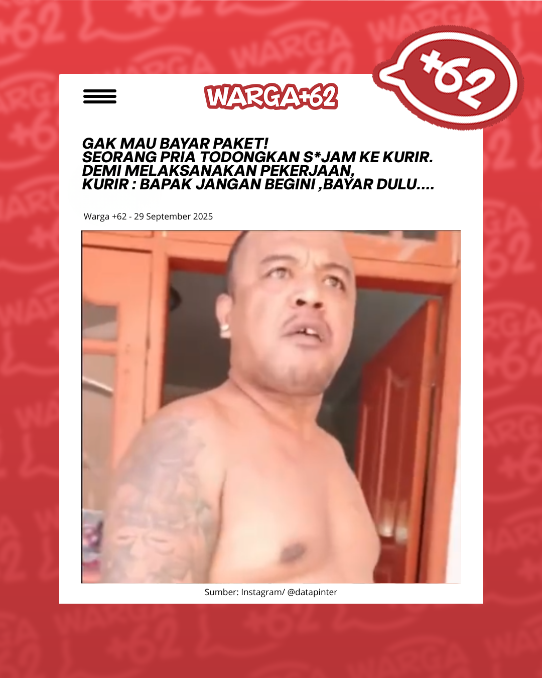 Viral! Seorang kurir di bekasi terkena sabetan sajam perkara paket COD Rp30.000